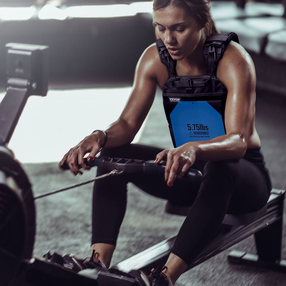 Placas lastradas VEVOR para chalecos, pares de 2,5 kg, placas de acero premium, ajuste ergonómico contorneado (WOD), peso adicional para chalecos lastrados, para entrenamiento de fuerza, running, fitness y entrenamientos intensos.