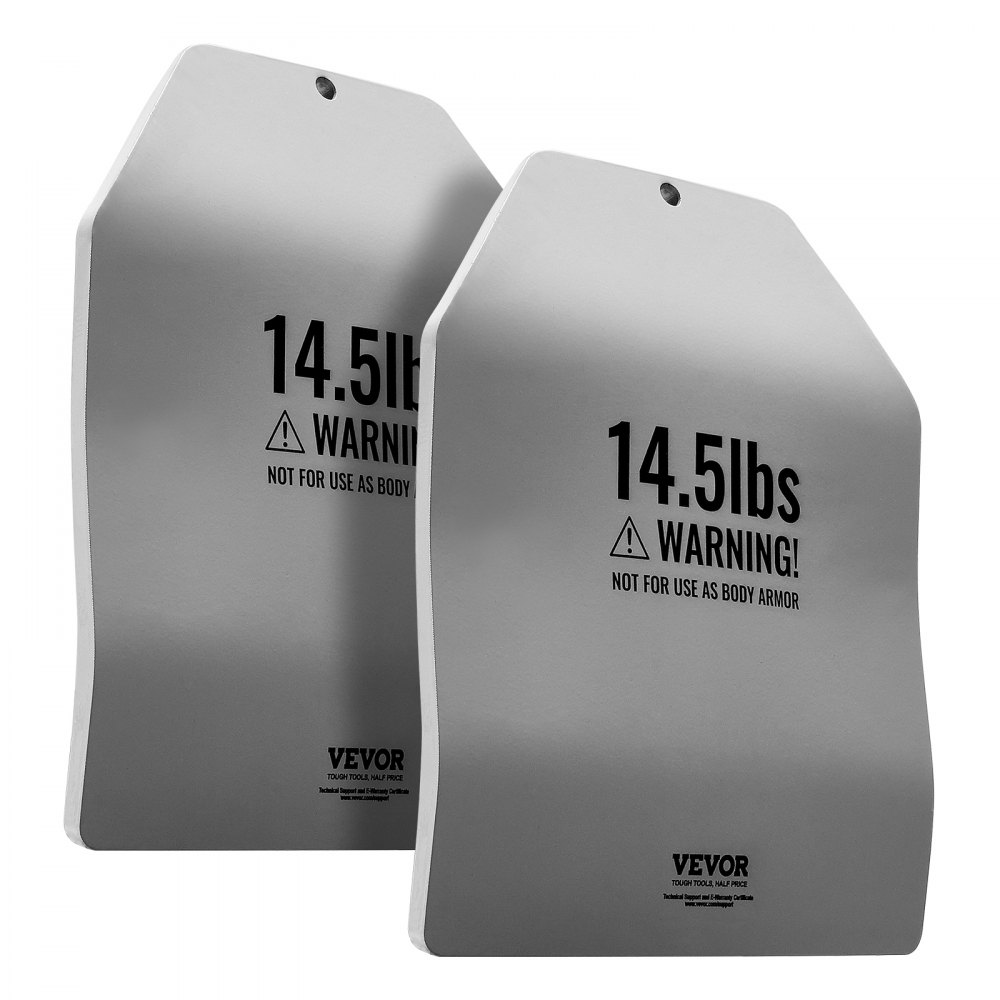 Placas de peso curvadas VEVOR para chalecos, pares de 14.5 lb, placas de peso de acero premium, ajuste ergonómico contorneado para WODs, peso adicional para chalecos lastrados, para entrenamiento de fuerza, correr y entrenamientos intensos.