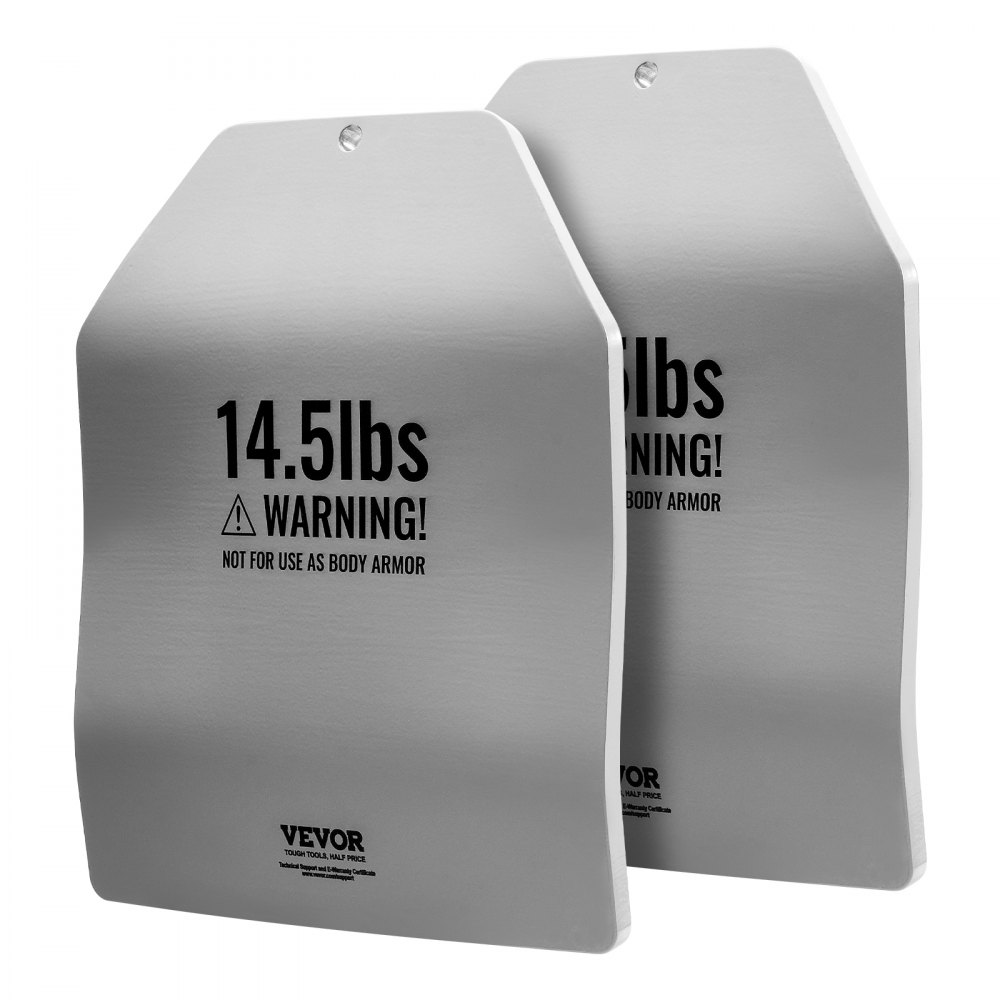 Placas de peso curvadas VEVOR para chalecos, pares de 14.5 lb, placas de peso de acero premium, ajuste ergonómico contorneado para WODs, peso adicional para chalecos lastrados, para entrenamiento de fuerza, correr y entrenamientos intensos.