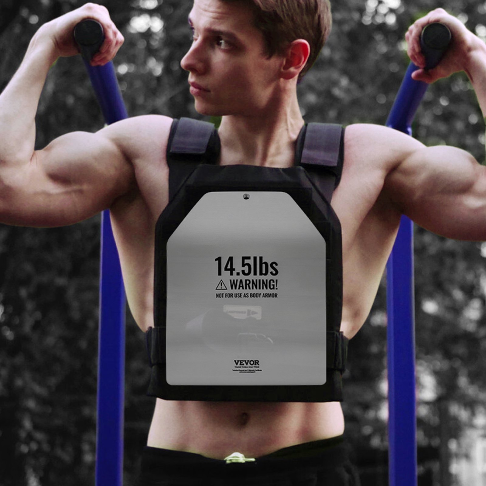Placas de peso curvadas VEVOR para chalecos, pares de 14.5 lb, placas de peso de acero premium, ajuste ergonómico contorneado para WODs, peso adicional para chalecos lastrados, para entrenamiento de fuerza, correr y entrenamientos intensos.