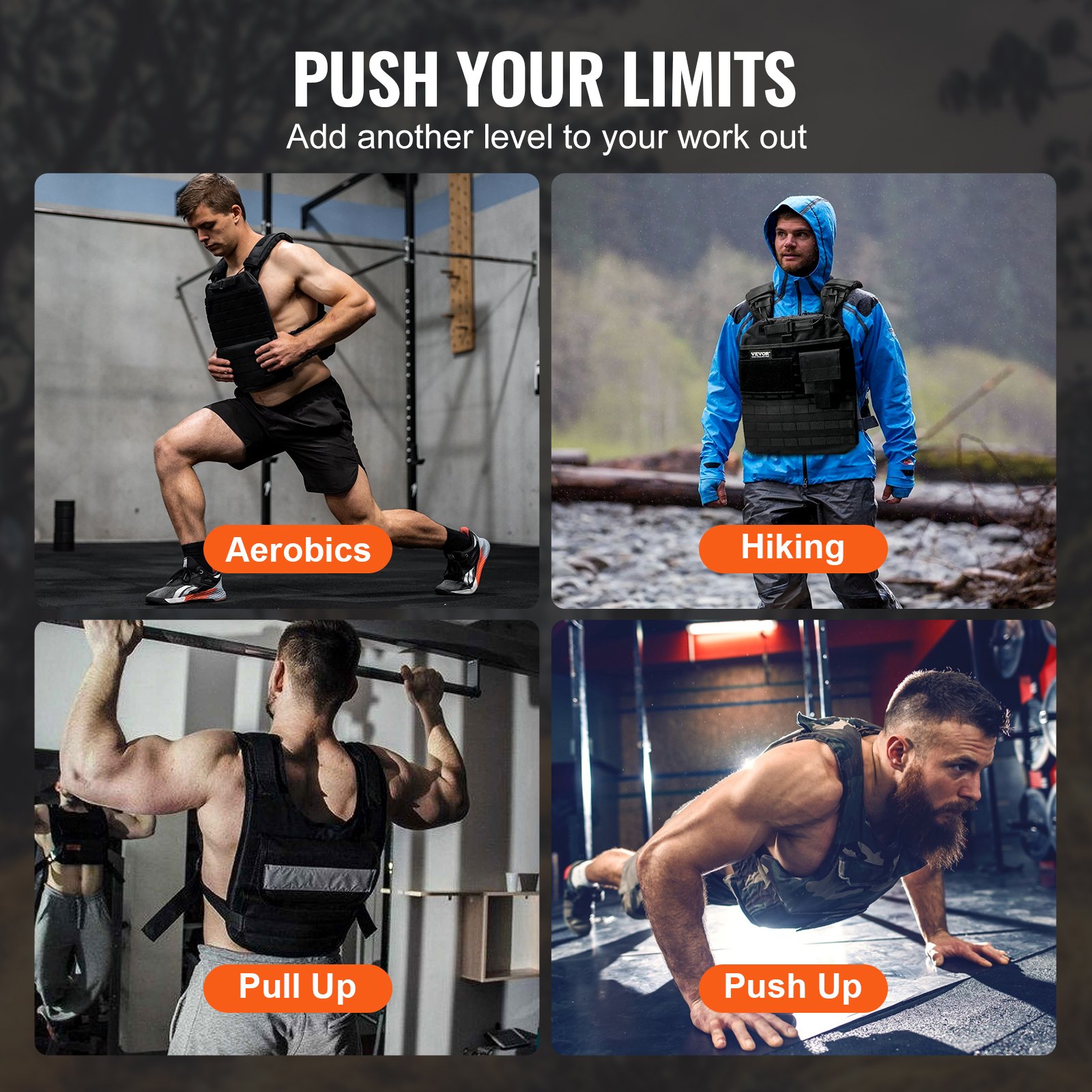 Placas de peso curvadas VEVOR para chalecos, pares de 14.5 lb, placas de peso de acero premium, ajuste ergonómico contorneado para WODs, peso adicional para chalecos lastrados, para entrenamiento de fuerza, correr y entrenamientos intensos.