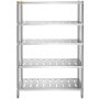 Estante de almacenamiento VEVOR con cinco niveles de metal perforado, ideal para organizar el espacio.