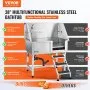 VEVOR Bañera de Acero Inoxidable para Perros 966 x 622 x 1220 mm Bañera Peluquería Canina Longitud de Mascota hasta 965,2 mm Tina de Aseo para Mascotas Capacidad de 100 kg Ducha de Lavado con Grifo