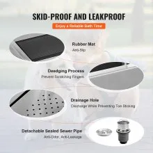 VEVOR Estación de baño para perros de 62 pulgadas con escaleras, bañera profesional de acero inoxidable para perros con caja de jabón, grifo, accesorio rico, bañera para mascotas grandes, medianas y pequeñas, fregadero para el hogar (izquierda)