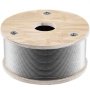 Cable de alambre de acero inoxidable VEVOR 316, cable de alambre de acero de 1/8'', cable de avión de 1000 pies con núcleo de 1x19 hebras, alambre de cable de acero de 2100 lb de resistencia a la rotura para barandas, escaleras, tendedero, pasamanos