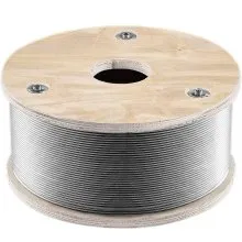 Cable de alambre de acero inoxidable VEVOR 316, cable de alambre de acero de 1/8'', cable de avión de 1000 pies con núcleo de 1x19 hebras, alambre de cable de acero de 2100 lb de resistencia a la rotura para barandas, escaleras, tendedero, pasamanos
