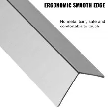 VEVOR Protectores de esquina de acero inoxidable, 1 x 1 x 48 pulgadas, protector de esquina de pared de metal, paquete de 10 protectores de esquina, protector de esquina de acero inoxidable 20 Ga 304 con ángulo de 90 grados para protección y decoración de pared