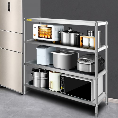 VEVOR Estantería de Almacenamiento de Cargas Pesadas 60x18.5" Estantes de Cocina de Acero Inoxi.