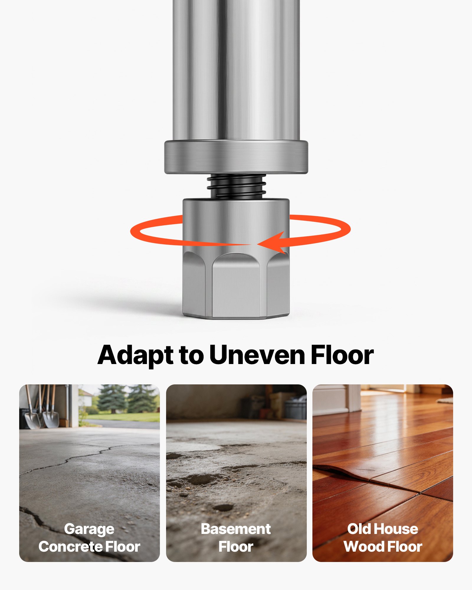 Estantes de acero inoxidable VEVOR de 48 x 18,5 pulgadas, 5 niveles, unidad de almacenamiento ajustable, estante de acero inoxidable, estantería resistente para cocina, oficina, garaje, almacenamiento, 330 lb por estante.