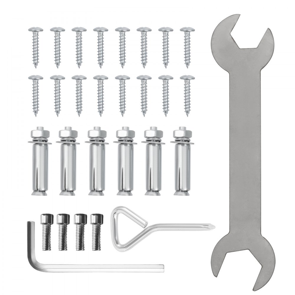 VEVOR Pasamanos de transición de acero inoxidable apto para superficie nivelada y 2 a 3 escaleras ajustables para interiores y exteriores, capacidad de 441 libras con kit de instalación, porche, bricolaje, plateado