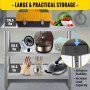 VEVOR Mesa De Trabajo Mesas De Cocina Mesa Acero Inoxidable Mesa de preparación de alimentos para exteriores 24 x 14 x 33 pulgadas para barbacoa