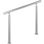 Pasamanos de acero inoxidable VEVOR con diseño elegante y base de soporte resistente.