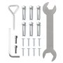 Kit de instalación de pasamanos de acero inoxidable VEVOR con tornillos, pernos, llave y llave.