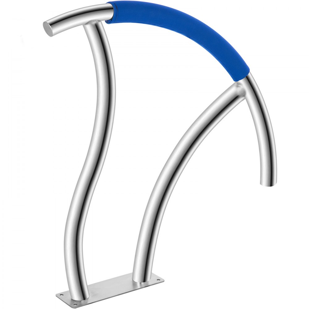 Pasamanos de piscina VEVOR, paquete de 2 rieles de escalera de piscina de 30 x 30 pulgadas, riel de mano de piscina de acero inoxidable 304 con capacidad de carga nominal de 375 libras, riel de piscina con placa base de montaje rápido y accesorio de montaje completo