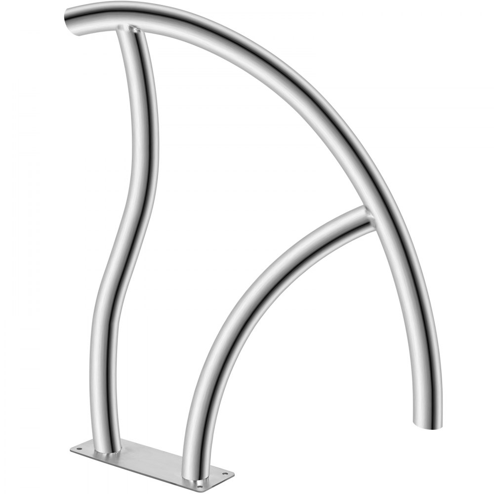 Pasamanos de piscina VEVOR, paquete de 2 rieles de escalera de piscina de 30 x 30 pulgadas, riel de mano de piscina de acero inoxidable 304 con capacidad de carga nominal de 375 libras, riel de piscina con placa base de montaje rápido y accesorio de montaje completo