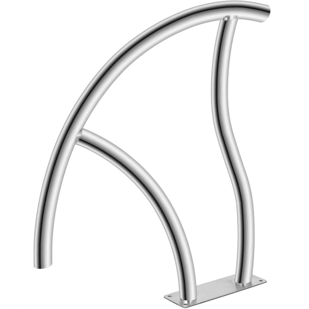 Pasamanos de piscina VEVOR, paquete de 2 rieles de escalera de piscina de 30 x 30 pulgadas, riel de mano de piscina de acero inoxidable 304 con capacidad de carga nominal de 375 libras, riel de piscina con placa base de montaje rápido y accesorio de montaje completo