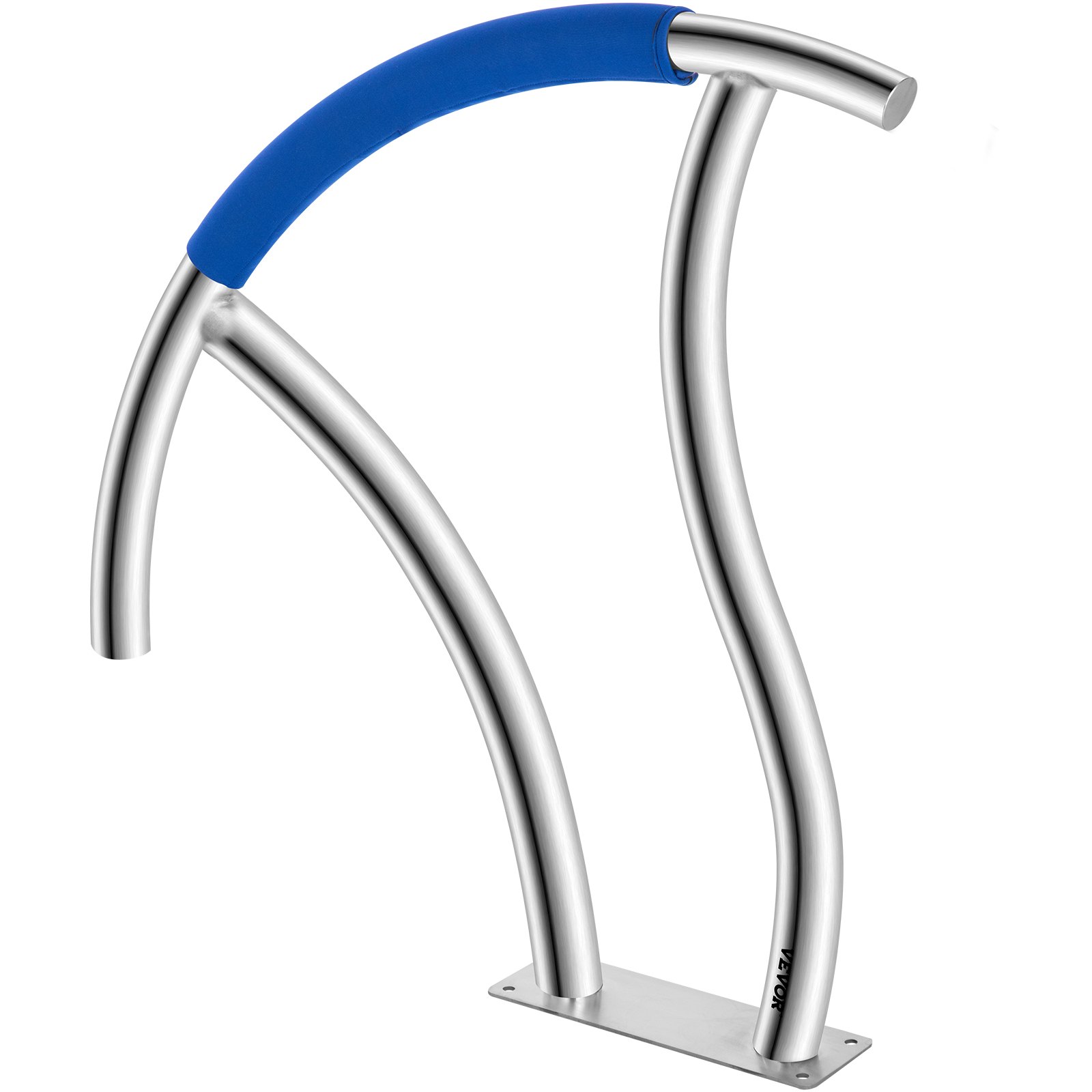 Pasamanos de piscina VEVOR, paquete de 2 rieles de escalera de piscina de 30 x 30 pulgadas, riel de mano de piscina de acero inoxidable 304 con capacidad de carga nominal de 375 libras, riel de piscina con placa base de montaje rápido y accesorio de montaje completo