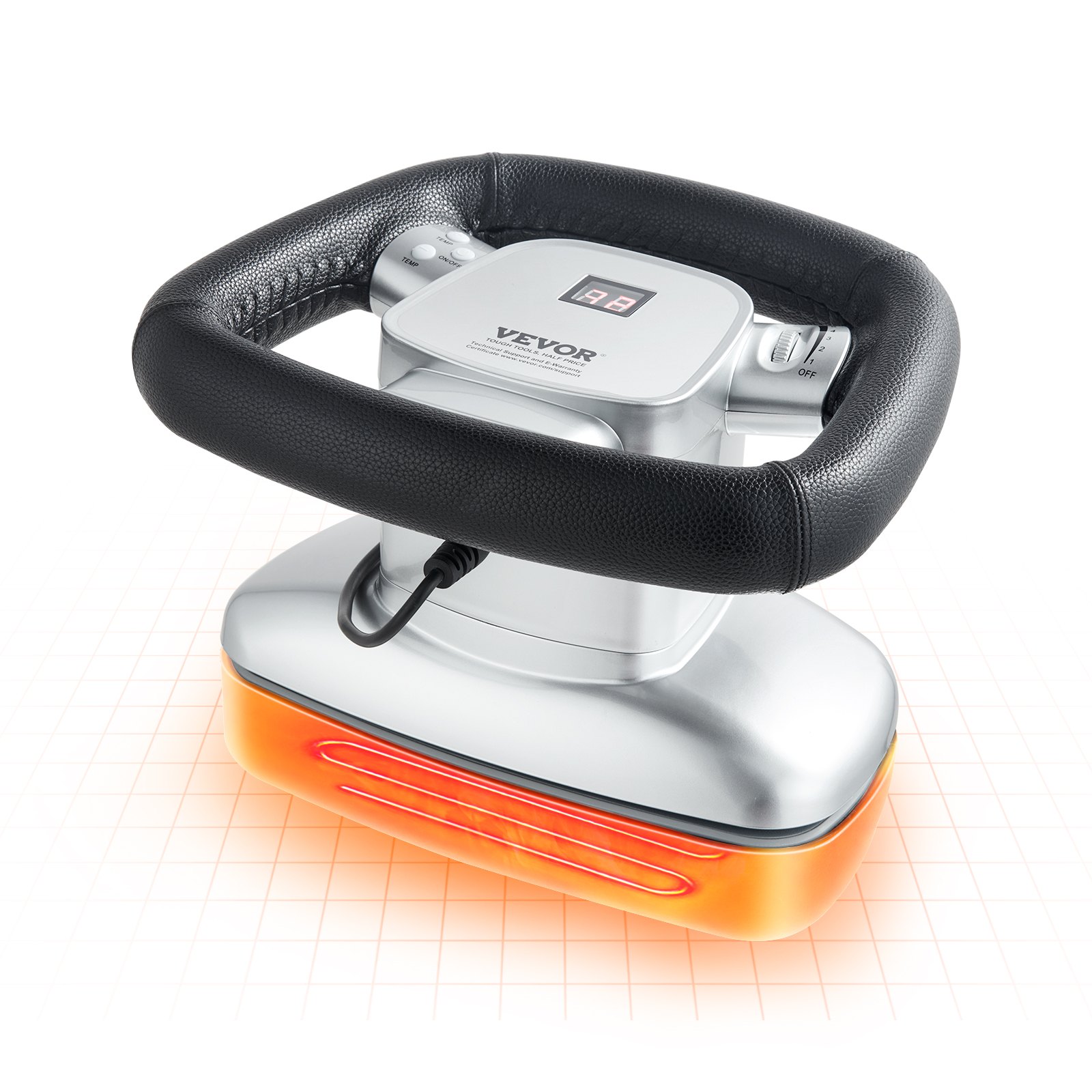 Masajeador quiropráctico VEVOR, masajeador vibratorio profesional de velocidad variable de 400 a 4600 rpm, masajeador corporal orbital quiropráctico de mano para aliviar los músculos de espalda, cuello y hombros.