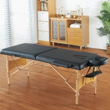 VEVOR Mesa de masaje portátil de 28 pulgadas de ancho, 2 mesas de masaje plegables y ligeras, cama de tatuaje de salón ajustable de 8 niveles de altura, mesa de spa con reposacabezas, reposabrazos, paleta de mano y bolsa de transporte, 600 libras