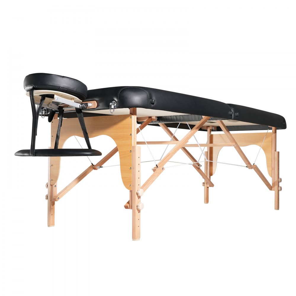 VEVOR Mesa de masaje profesional ancha de 30 pulgadas de ancho, mesa de masaje plegable resistente, cama de tatuaje de salón facial ajustable de 8 niveles de altura, mesa de spa portátil con reposacabezas, paleta de mano y bolsa de transporte, 750 libras