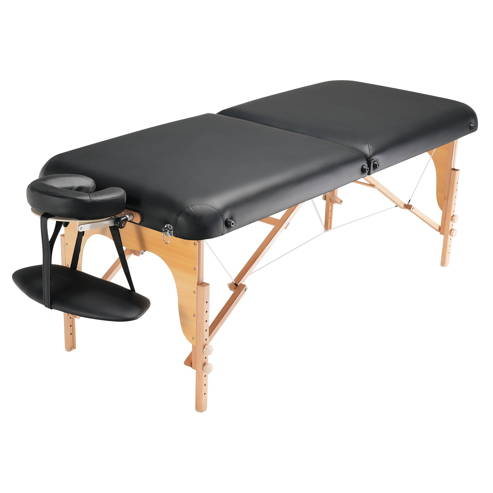 VEVOR Mesa de masaje profesional ancha de 30 pulgadas de ancho, mesa de masaje plegable resistente, cama de tatuaje de salón facial ajustable de 8 niveles de altura, mesa de spa portátil con reposacabezas, paleta de mano y bolsa de transporte, 750 libras
