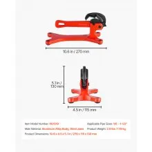 Tornillo de banco para tubos, portátil, ligero, de aluminio, con capacidad de 1/8" a 1-1/2