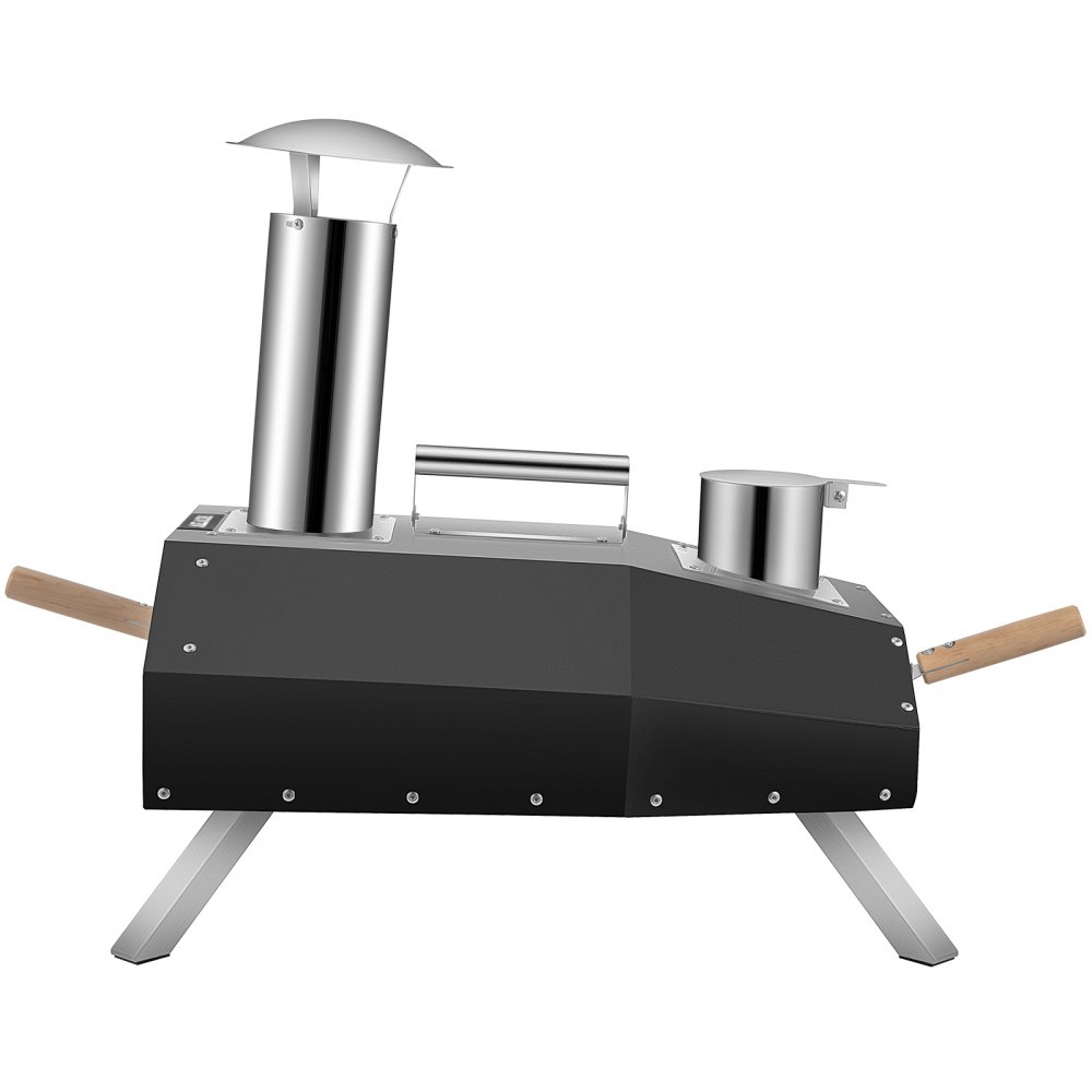 Horno de pizza portátil VEVOR, horno de pizza de pellets de 12", horno de pizza de acero inoxidable para exteriores, horno de pizza de leña con patas plegables, horno de leña portátil con accesorios completos y bolsa para pizza para exteriores C
