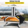 Horno de pizza portátil VEVOR, horno de pizza de pellets de 12", horno de pizza de acero inoxidable para exteriores, horno de pizza de leña con patas plegables, horno de leña portátil con accesorios completos y bolsa para pizza para exteriores C
