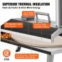 Horno de pizza multicombustible para exteriores VEVOR, de 30 cm (12 pulgadas) de leña y gas con piedra giratoria, parrilla de pizza de pellets de propano de doble combustible para patio, hornos de pizza portátiles para exteriores, con certificación CSF