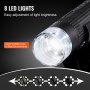 Microscopio digital inalámbrico VEVOR con 8 luces LED para un fácil ajuste del brillo, claro en áreas oscuras.