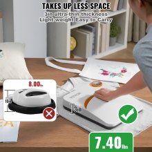 Máquina de prensa de calor VEVOR, 10 x 12 pulgadas, máquina portátil de impresión de camisas, máquina de prensa de calor de transferencia de sublimación multifuncional con revestimiento de teflón, prensa de planchado fácil para camisetas/bolsos/HTV/almohadas proyectos de vinilo