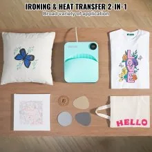 Máquina de prensa de calor VEVOR, 10 x 12 pulgadas, impresión de camisa portátil, máquina de prensa de calor de transferencia de sublimación multifuncional, máquina de prensa de calor con revestimiento de teflón, prensa de planchado fácil para camisetas/bolsos/almohadas/proyectos de vinilo HTV