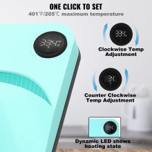 Máquina de prensa de calor VEVOR, 9 x 9 pulgadas, impresión de camisa portátil, máquina de prensa de calor de transferencia de sublimación multifuncional, recubierta de teflón, prensa de planchado fácil para camisetas/bolsos/almohadas/proyectos de vinilo HTV