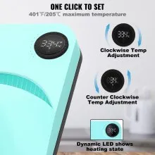 Máquina de prensa de calor VEVOR, 9 x 9 pulgadas, impresión de camisa portátil, máquina de prensa de calor de transferencia de sublimación multifuncional, recubierta de teflón, prensa de planchado fácil para camisetas/bolsos/almohadas/proyectos de vinilo HTV