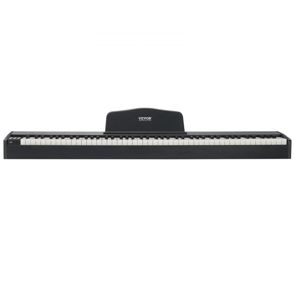 VEVOR Piano Digital Ponderado 88 Teclas Totalmente Ponderadas, Piano Eléctrico con Teclado Dual y Parlantes, Pedal de Sustain, Auriculares, 200 Tonos y Ritmos, Compatible con Bluetooth/USB/MIDI