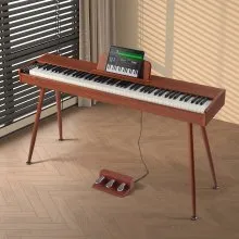 Piano digital VEVOR de 88 teclas con teclado doble y soporte de cuatro patas