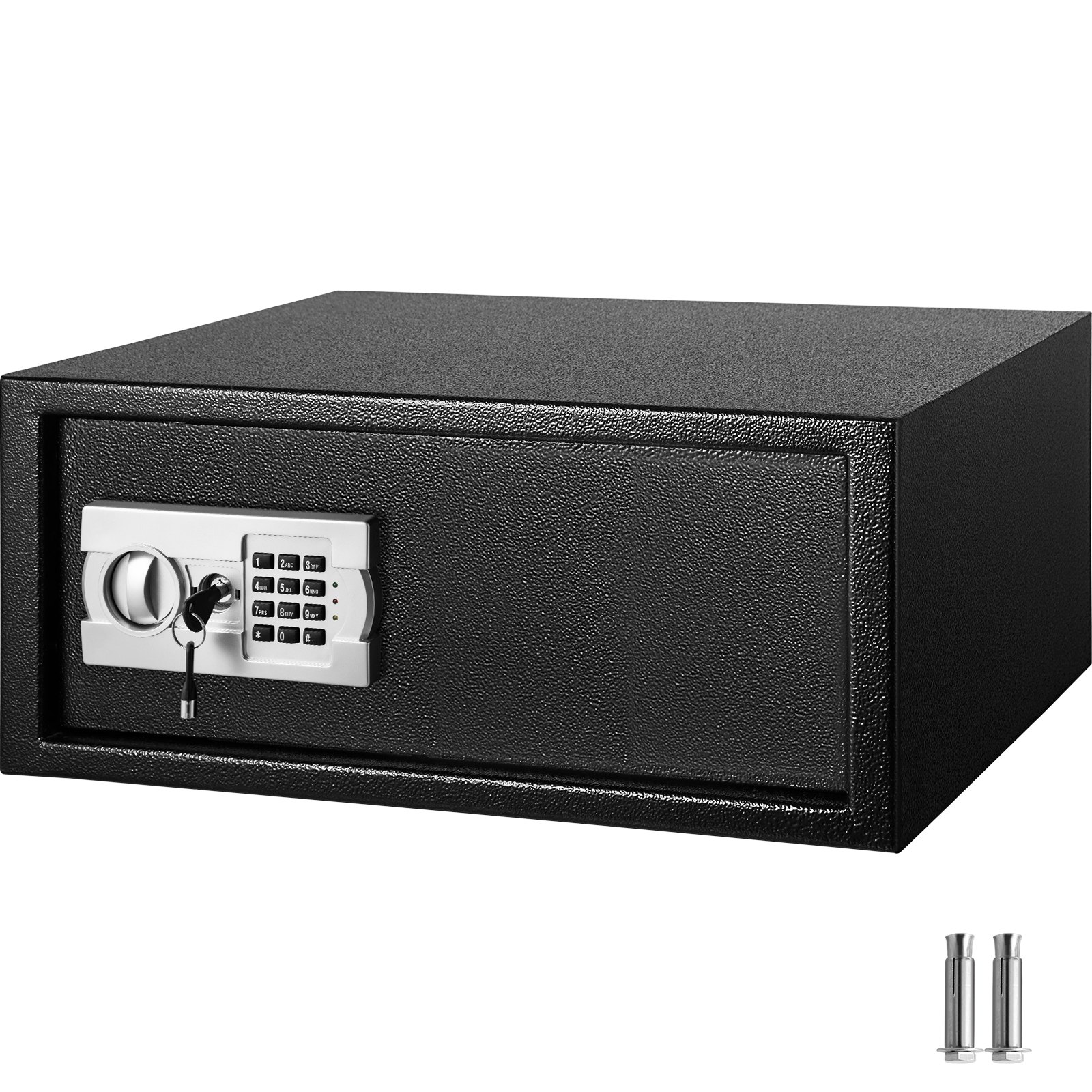VEVOR Caja de seguridad de 0.8 pies cúbicos, caja de seguridad con cerradura digital, caja de seguridad digital, con dos llaves, construcción de acero al carbono, ideal para el hogar, hotel y oficina