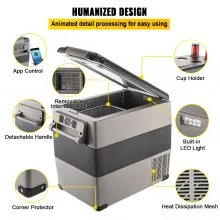 pequeño hogar y coche del congelador del refrigerador del refrigerador del compresor 55L   Nevera Vehicular