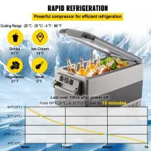 pequeño hogar y coche del congelador del refrigerador del refrigerador del compresor 55L   Nevera Vehicular