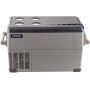 Refrigerador portátil VEVOR gris con tapa de dos tonos y asas laterales.