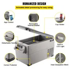 Compresor de 1,23 pies cúbicos Refrigerador pequeño portátil Refrigerador Congelador Hogar y automóvil   Nevera Vehicular