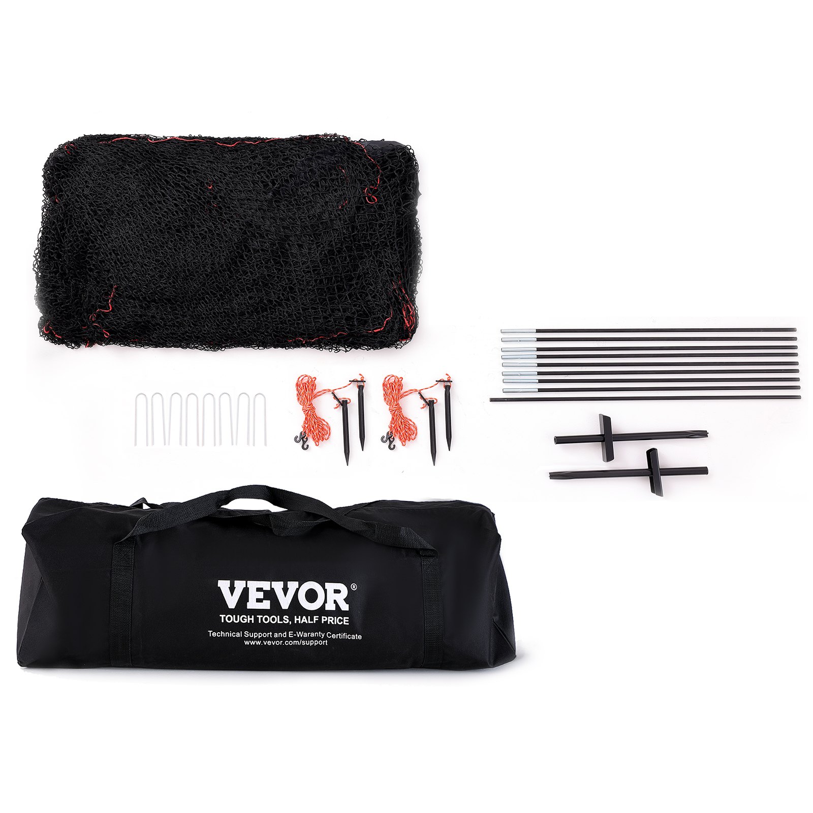 Jaula de bateo de béisbol VEVOR, red y marco para béisbol y sóftbol, jaula de práctica portátil con bolsa de transporte, jaula de lanzamiento cerrada y resistente, para entrenamiento de bateo en el patio, 10 m