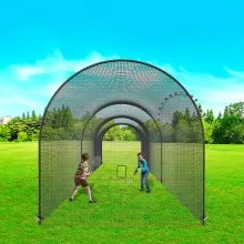 Jaula de bateo de béisbol VEVOR, red y marco para béisbol y sóftbol, red portátil de práctica con bolsa de transporte, jaula de lanzamiento cerrada y resistente, para entrenamiento de bateo en el patio, 12 m
