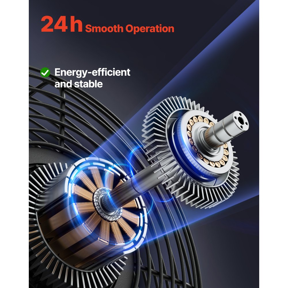 VEVOR Ventilador de escape de 14 pulgadas con persiana, para ático, de pared, con controlador de velocidad variable, 1400 CFM, motor de CA, acero resistente, silencioso, para cobertizos, garajes e invernaderos, color negro