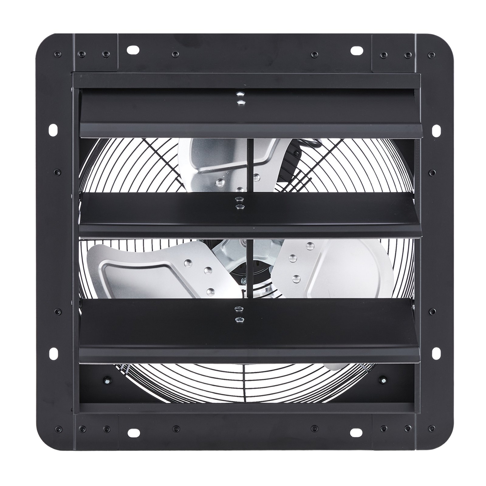 VEVOR Ventilador de escape de 14 pulgadas con persiana, para ático, de pared, con controlador de velocidad variable, 1400 CFM, motor de CA, acero resistente, silencioso, para cobertizos, garajes e invernaderos, color negro
