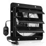 VEVOR Ventilador de escape de 10 pulgadas con persianas, para ático, de pared, con controlador de velocidad variable, 900 CFM, motor de CA, acero resistente, silencioso, para cobertizos, garajes e invernaderos, color negro