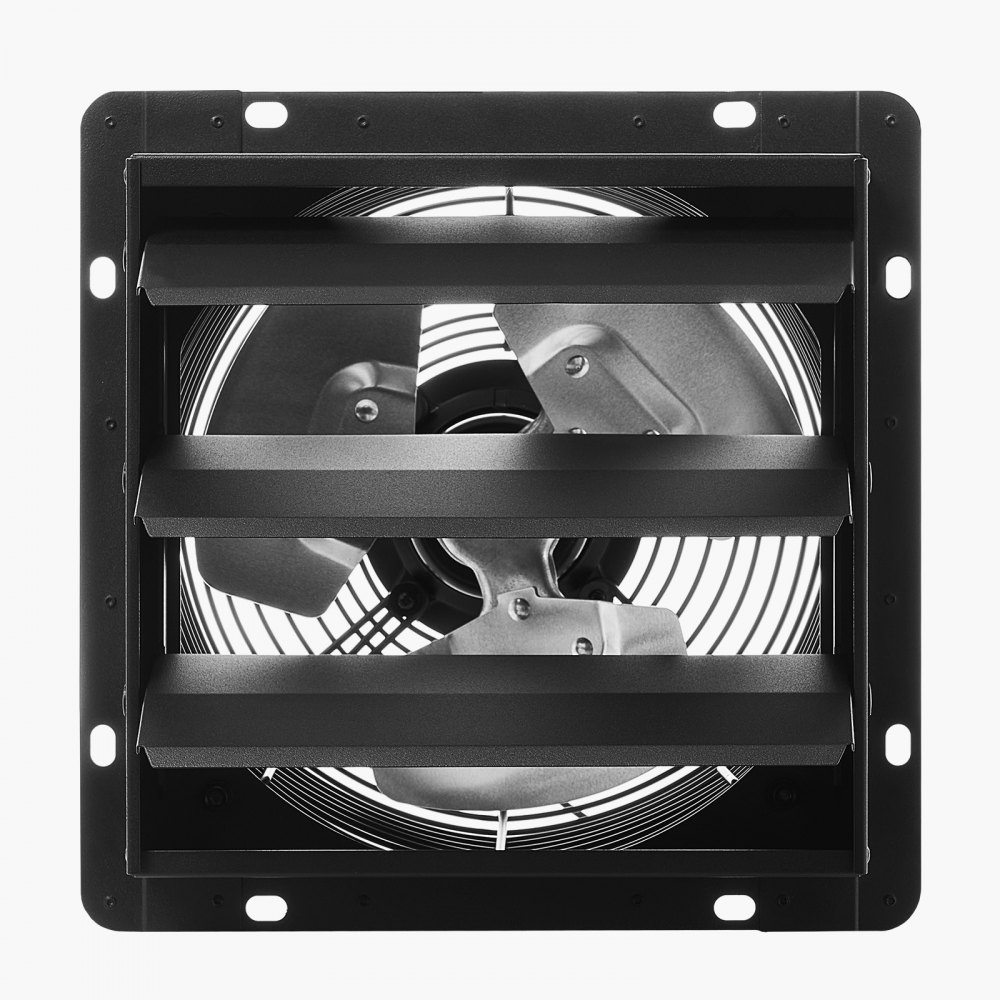 VEVOR Ventilador de escape de 12 pulgadas para persianas, para ático, con control de temperatura de velocidad variable y programación inteligente, 1500 CFM, motor EC, temporizador, para cobertizos, garajes e invernaderos, color negro