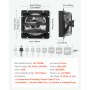 VEVOR Ventilador de escape de 12 pulgadas para persianas, para ático, con control de temperatura de velocidad variable y programación inteligente, 1500 CFM, motor EC, temporizador, para cobertizos, garajes e invernaderos, color negro