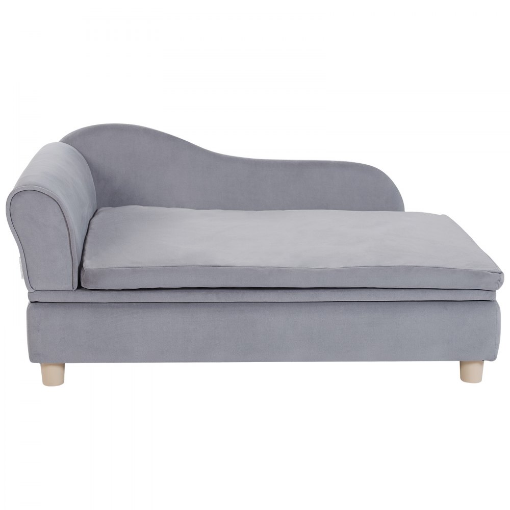 Sofá para mascotas VEVOR, sofá cama para perros y gatos grandes, suave y aterciopelado, soporta hasta 50 kg, color gris