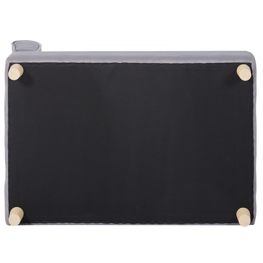 Sofá para mascotas VEVOR, sofá cama para perros y gatos grandes, suave y aterciopelado, soporta hasta 50 kg, color gris